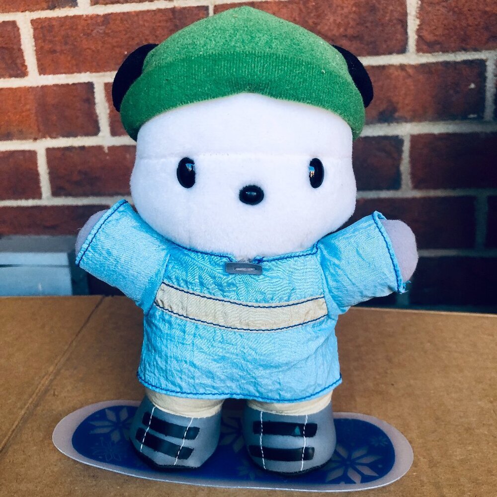 ❄️Rare Snowboarding Panda Plush 8 inch Winter Outfit Sanrio Style Collectible
